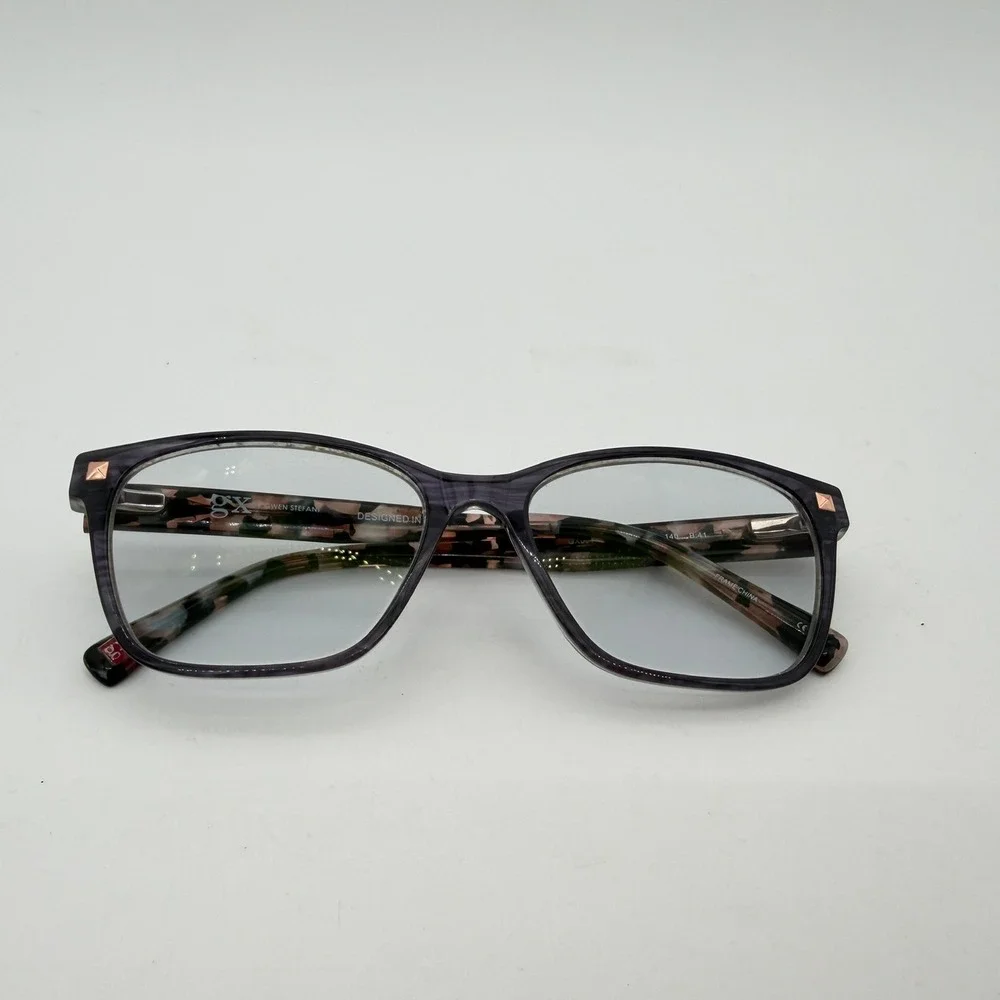 gx by Gwen Stefani GX091 GRY Purple Tortoise Eyeglass Frames 54-16